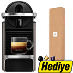 Nespresso Pixie C62 Kapsül Kahve Makinesi Titan + Kapsül Seti Hediye Nespresso Pixie C62 Kapsül Kahve Makinesi Titan + Kapsül Seti Hediye