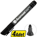 Avansas 907 Permanent Marker Koli Kalemi Yuvarlak Uçlu Siyah x 4 Adet Çok Al Az Öde