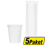 Asorty Karton Bardak Baskısız 8 oz Beyaz 50'li x 5 Paket - Çok Al Az Öde