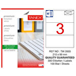 Tanex Tw-2003 Beyaz Sevkiyat ve Lojistik Etiketi 210 mm x 99 mm