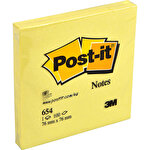 3M Post-it 654Y Yapışkanlı Not Kağıdı 76 mm x 76 mm Sarı 100 Yaprak 3M Post-it 654Y Yapışkanlı Not Kağıdı 76 mm x 76 mm Sarı 100 Yaprak