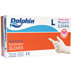 Dolphin Lateks Muayene Eldiveni Pudrasız Large 100'lü Paket Dolphin Lateks Muayene Eldiveni Pudrasız Large 100'lü Paket