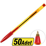 Bic Cristal Fine Tükenmez Kalem 0.8 mm Uçlu Kırmızı 50'li Paket