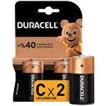 Duracell Alkalin C Piller, 2’li Paket
