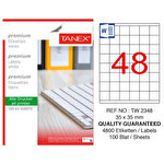 Tanex Tw-2348 Beyaz Etiket 35 mm x 35 mm Tanex Tw-2348 Beyaz Etiket 35 mm x 35 mm