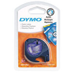 Dymo Letratag Plastik Etiket 12 mm x 4 m Şeffaf
