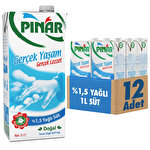 Pınar Yarım Yağlı Süt 1 lt 12'li