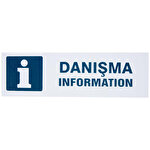 Danışma Information PVC Yönlendirme Levhası 7 cm x 24,5 cm