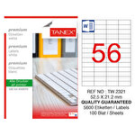Tanex Tw-2321 Beyaz Etiket 52.5 mm x 21.2 mm