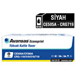 Avansas Econoprint Hp CE505A & Canon CRG-719 Siyah Muadil Toner 505A/05A Avansas Econoprint Hp CE505A & Canon CRG-719 Siyah Muadil Toner 505A/05A