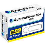 Avansas Ataş 33 mm No: 4 80'li Paket