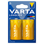 Varta Longlife Alkalin D Büyük Boy Pil 2'li Paket