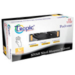 Tropic Muayene Eldiveni Nitril Pudrasız Siyah Large