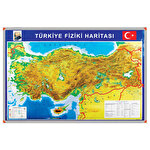 Panda Alüminyum Çerçeveli Türkiye Fiziki Haritası  70 cm x 100 cm