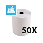 Exacompta Receipt Roll 25 m, 12 mm core, 2-ply Self-Copy Chemical Paper 57 gsm 76 mm x 70 mm Pack of 10