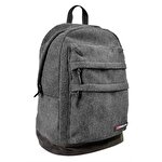 Monolith Twill Commuter Laptop Backpack 15.6" Black Fabric/Brown Suede