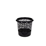 Plastic Waste Paper Bin 30 cm Black