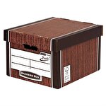 Fellowes Bankers Box® Premium 725 Presto™ Classic Cardboard Storage Box Woodgrain
