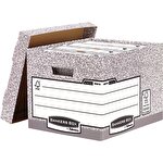 Fellowes Bankers Box® System Heavy-Duty R-Kive® Cardboard Storage Box Grey