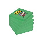 Post-it® Super Sticky Notes 76 x 76 mm Asparagus Green 90 Sheets Blue Pack of 6 