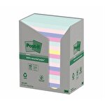 Post-it® Recycled Sticky Notes 76 x 127 mm Assorted Colours 100 Sheets Pack of 16