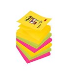 Post-it® Super Sticky Z-Notes 76 x 76 mm Carnival Colours 90 Sheets Pack of 6