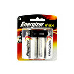 Energizer Max D Alkaline Batteries Pk2