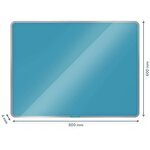 Leitz Cosy Magnetic Glass Whiteboard 80 x 60 cm Calm Blue 