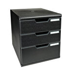 Exacompta Modulo Interchangable Desk Drawers Black