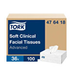 Tork Soft Clinical Facial Tissue 100 Sheets White Case of 36