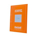 Chartwell Student A4 Graph Pad 1/5/10mm Grid 70gsm 50 Sheets White/Blue Gridded Paper 