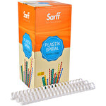 Sarff Plastic Binding Spine 25 mm White Box of 50