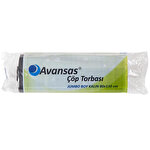 Avansas Bin Liner Heavy Duty 90 L Black 80 cm x 110 cm Pack of 10
