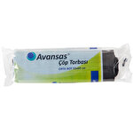 Avansas Bin Liner 35 L Black 55 cm x 60 cm Pack of 20