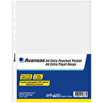 Avansas A4 Extra Punched Pocket 55 micron Pack of 100
