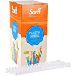 Sarff Plastic Binding Spine 20 mm White Box of 100