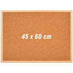 Avansas Cork Noticeboard Wood Frame 45 cm x 60 cm