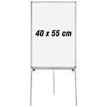 Avansas Non-Magnetic Easel Whiteboard, Height-Adjustable Tripod Stand, Pen Tray, Metal Trim 40 x 55 cm