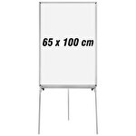 Avansas Non-Magnetic Easel Whiteboard, Height-Adjustable Tripod Stand, Pen Tray, Metal Trim 65 x 100 cm