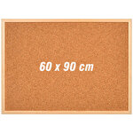 Avansas Cork Noticeboard Wood Frame 60 cm x 90 cm