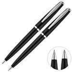 Scrikss 33 Ballpoint Pen & Mechanical Pencil Set Black/Chrome