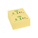 Post-it® Recycled Sticky Notes 76 x 127 mm Canary Yellow 100 Sheets Pack of 12