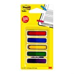 Post-it Arrow Index Flags 12 mm x 43 mm Small Red/Blue/Yellow/Green/Purple 100 Tabs (20 of each colour)