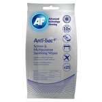 AF Antibacterial Sanitising Screen Multipurpose Wipes Pack of 25