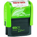 Colop Green Line Word Stamp PAID BY BACS