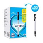 Paper Mate Ballpoint Grip 0.7 mm Pen Black Pack of 50