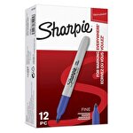 Sharpie Fine Point Permanent Marker 1.0 mm Blue Pack of 12