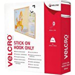 Velcro® Self-Adhesive Strip, Stick On Tape, Hook Side Only, 20 mm x 10 m White