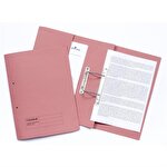 Guildhall Pocket Transfer Spiral File Foolscap 315 gsm Pink Pack of 25