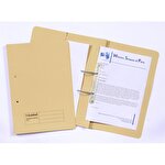 Guildhall Pocket Transfer Spiral File Foolscap 315 gsm Yellow Pack of 25